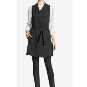 Banana Republic Women's Belted Drapery Belt Wrap Long Vest Sleeveless Small